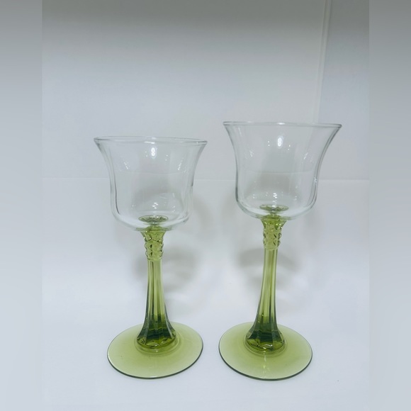 Partylite Radiant Glow Stemmed Votive Tealight Candleholder Set of 2 - Picture 5 of 7